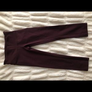Lululemon Crop Leggings- Maroon- Size 2